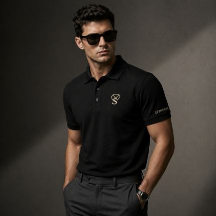 STYNOR PK Cropped Cotton Polo – Luxe Fit